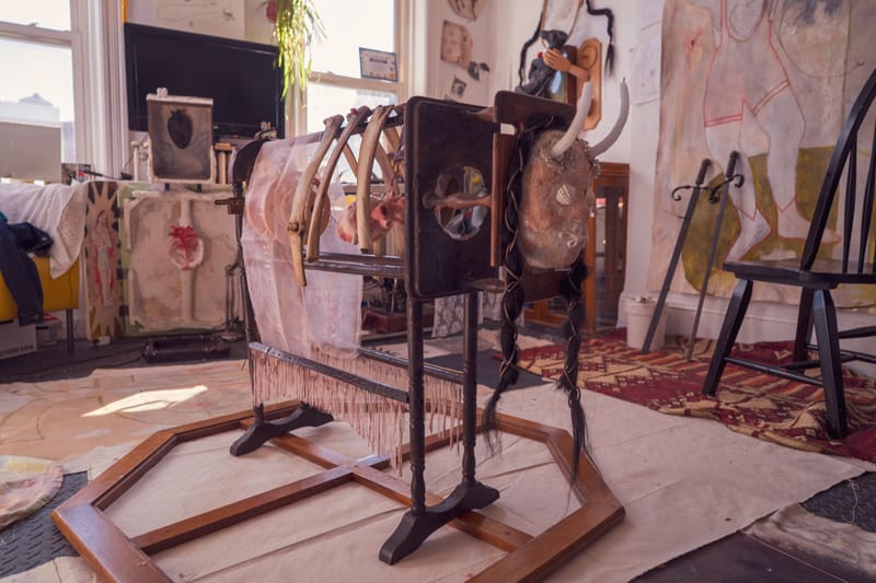 amy bravo hypeart visits artist artwork contemporary art studio collage