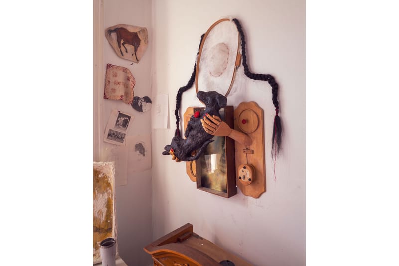 amy bravo hypeart visits artist artwork contemporary art studio collage