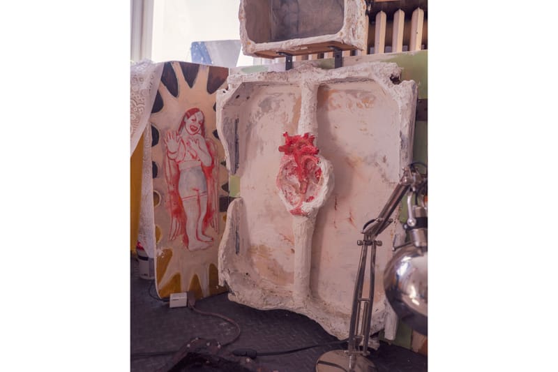 amy bravo hypeart visits artist artwork contemporary art studio collage