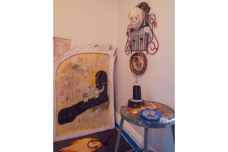 amy bravo hypeart visits artist artwork contemporary art studio collage