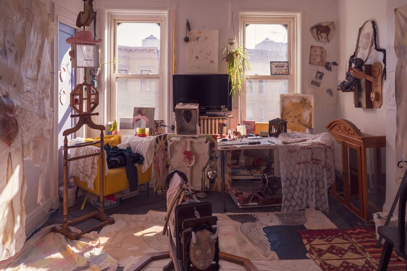 amy bravo hypeart visits artist artwork contemporary art studio collage