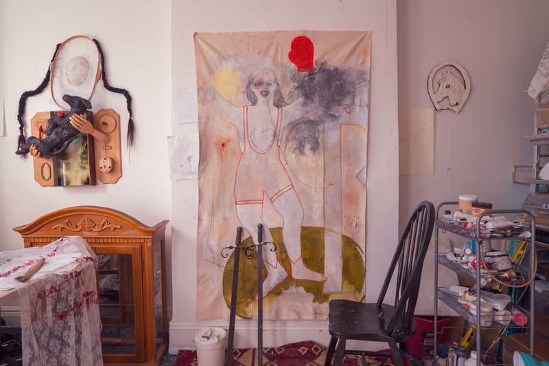 amy bravo hypeart visits artist artwork contemporary art studio collage