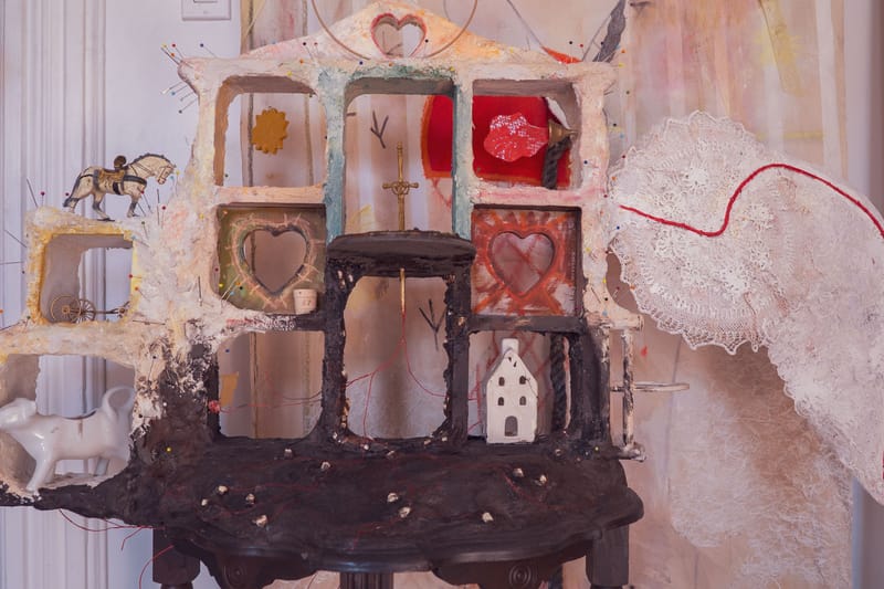 amy bravo hypeart visits artist artwork contemporary art studio collage