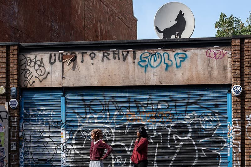 banksy wolf artwork london zoo series