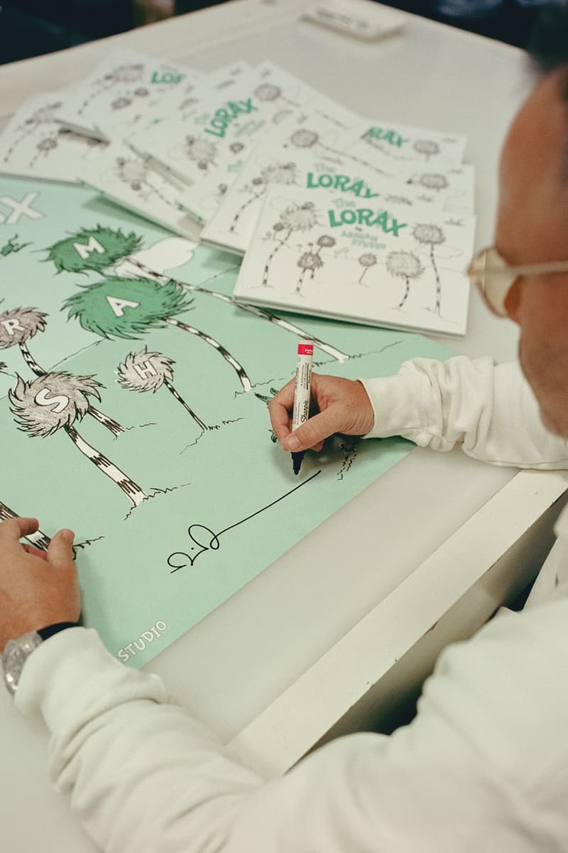 Daniel Arsham Links with 'The Lorax' For Earth Day book story movie truffala tree environment eco friendly sustainable capsule apparel book price website art images drawing future relic pokemon museum perrotin