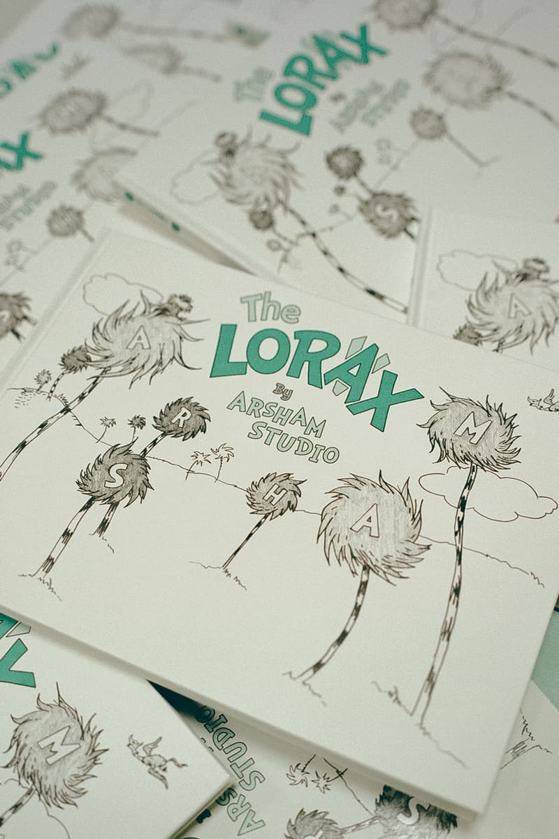 Daniel Arsham Links with 'The Lorax' For Earth Day book story movie truffala tree environment eco friendly sustainable capsule apparel book price website art images drawing future relic pokemon museum perrotin