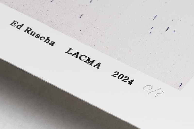 Ed Ruscha Actual Size Print Avant Arte Lacma Exhibition