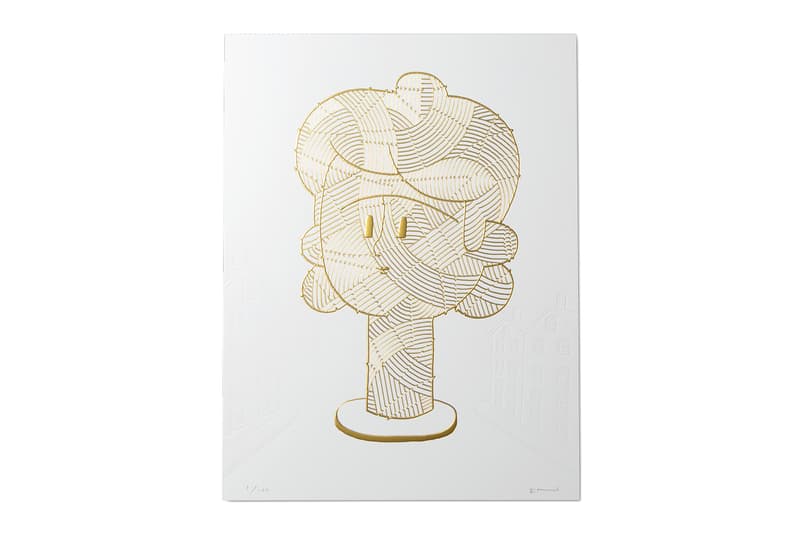 En Iwamura Knots Gold Foil Art-Form Print Edition 