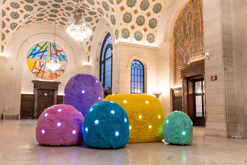 FriendsWithYou BAND Installation Cleveland Public Library Art Artworks Arturo Sandoval III Samuel Borkson AI Sculpture Main Library