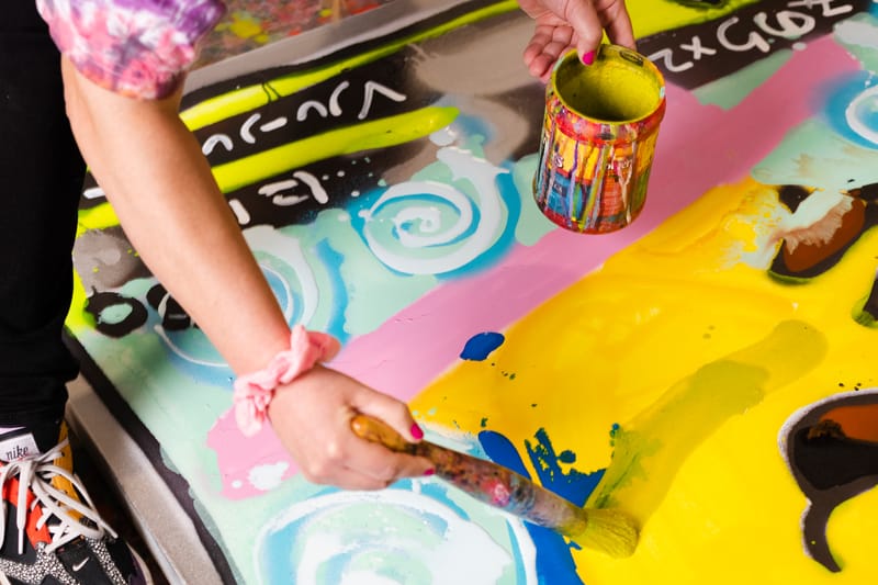 katherine bernhardt feature interview spotlight david zwirner exhibition pokemon paintings