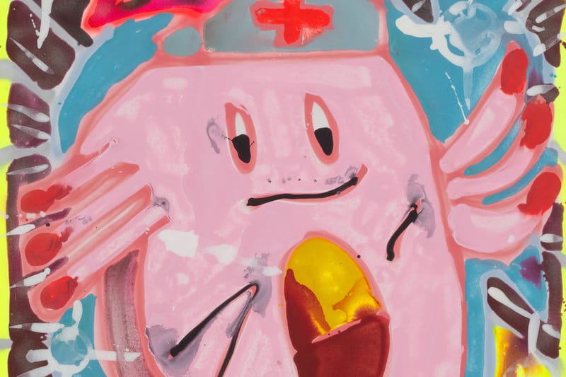 katherine bernhardt feature interview spotlight david zwirner exhibition pokemon paintings