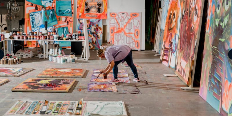 katherine bernhardt feature interview spotlight david zwirner exhibition pokemon paintings