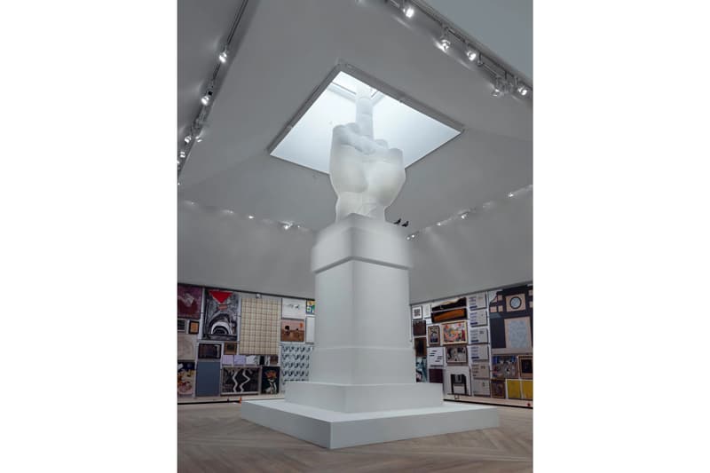 maurizio cattelan the third hand moderna museet exhibition sculptures artworks