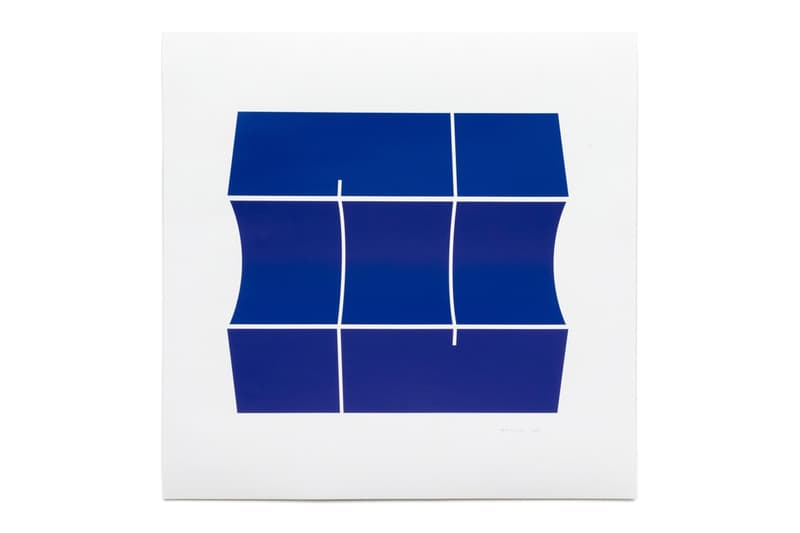 Robert Moreland Blue Switchback with Curve Print