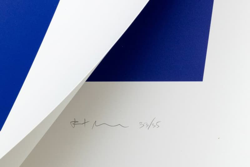 Robert Moreland Blue Switchback with Curve Print